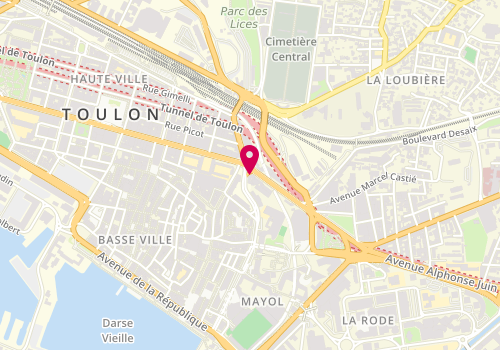 Plan de QUINIOU Pierre-Yves, 4 Place Noel Blache, 83000 Toulon