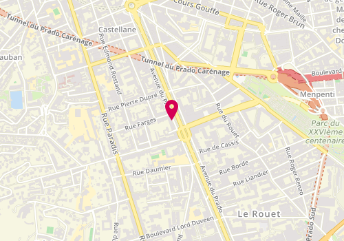 Plan de COULANGE-TAOUTAOU Isabelle, 116 Avenue du Prado, 13008 Marseille
