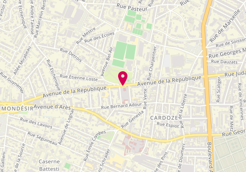 Plan de BURELLE Xavier, 138 Avenue de la Republique, 33073 Bordeaux