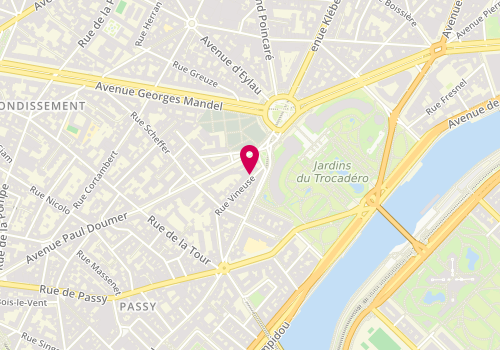 Plan de LACHKAR Yves, 45 Rue Vineuse, 75016 Paris