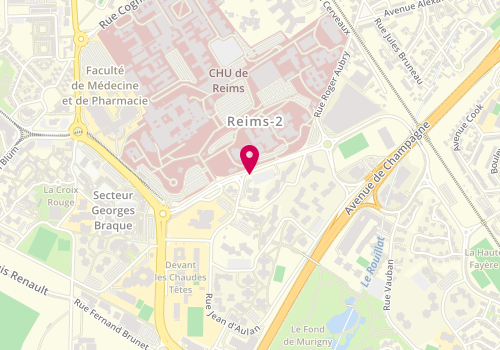 Plan de HATHOUTI Imané, Rue du General Koenig, 51092 Reims