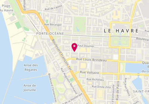 Plan de BERTRAND Isabelle, 18 Rue Victor Hugo, 76600 Le Havre