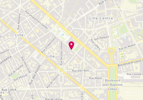 Plan de PASQUESOONE-POINSARD Caroline, 26 Rue Gauthier de Châtillon, 59000 Lille